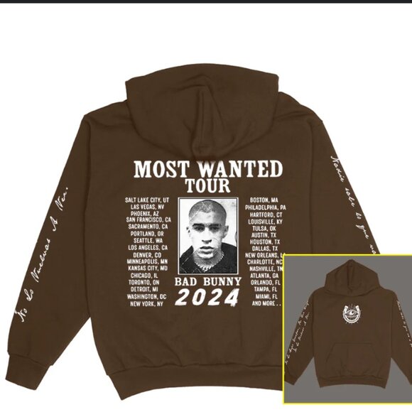 COPY - Bad Bunny Most Wanted Tour Hoodie - XL - Picture 2 of 5